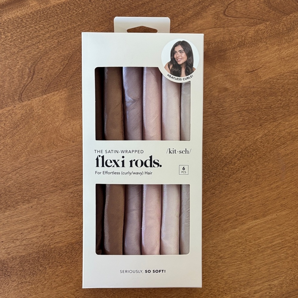 Kitsch Flexi Rods Hair Rollers - Rosewood - 6 pack